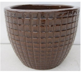 CERAMIC POT, BROWN NV-91408