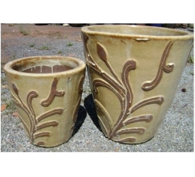 CERAMIC POT, CREAM NV-91418