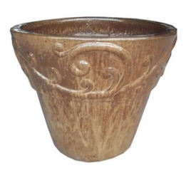 CERAMIC POT, RUNNING COPPER NV-91413